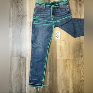 J Crew‎ Vintage Denim Jeans Women’s Size 29 Straight Distressed Raw Hem Ankle 29